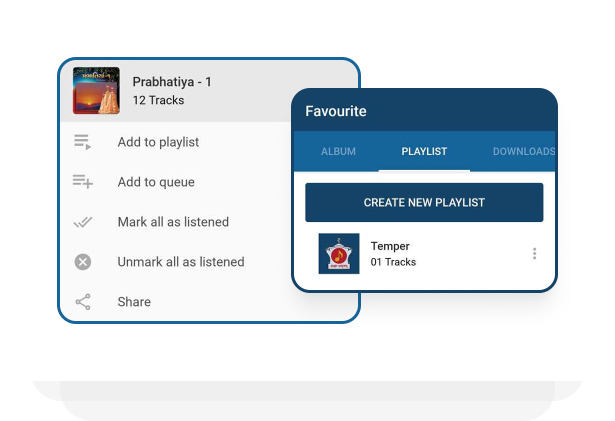 Create your own playlist of favorite tracks