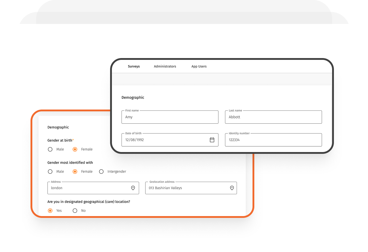 Review patients submitted survey data for further analysis