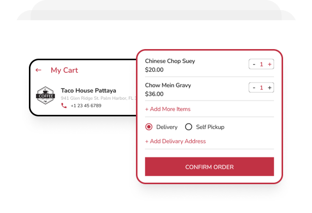 Receive food orders online