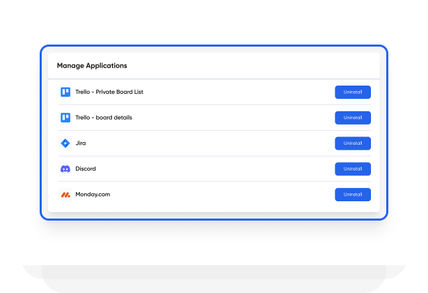 Manage applications