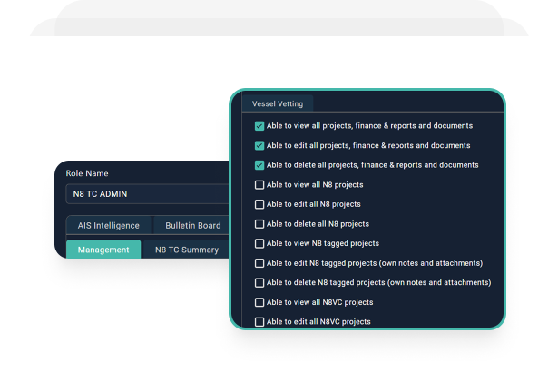 Fully customized roles and permission management
