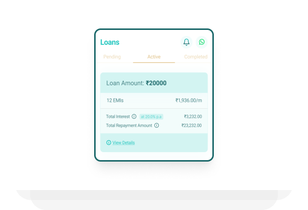 Real-time loan status updates