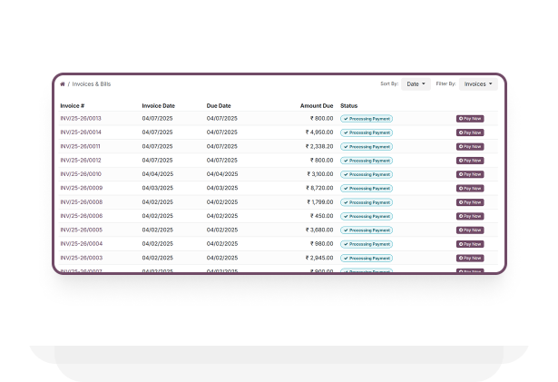 Invoice access