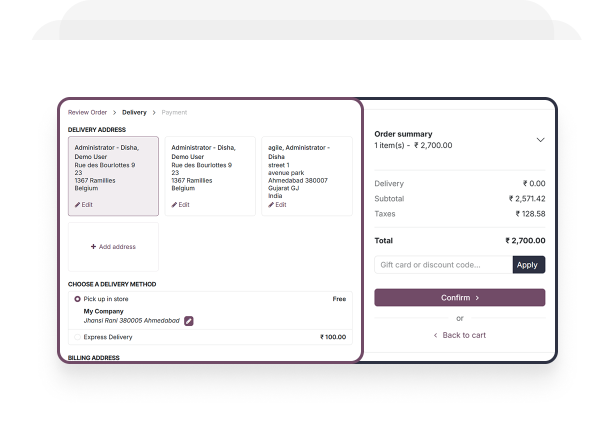 Dynamic delivery options